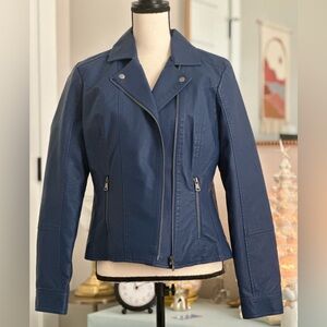 Imitation leather jacket by Baccini.